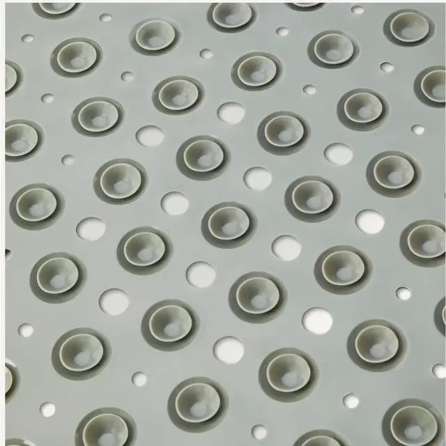 Alt view image 4 of 5 - Non-Slip Bath Mat with Suction Cups for Tub and Shower, Easy to Clean, 40" x 16", Grey
