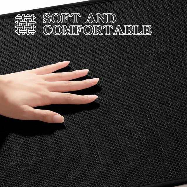 Alt view image 4 of 6 - Bathroom Rugs Mat 24x17, Ultra Thin Non Slip Bath Mat Small Quick Dry Absorbent Bath Mat for Bathroom Floor, (Black, 24"x17")
