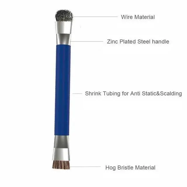 Alt view image 2 of 5 - 2 Pack Kitchen Stove Cleaning Brush Small Deep Gas Stove Cleaning Scrub Double Sided Stainless Steel Wire Brushes for Stove Grate Grill Gas Ring Reducer Propane Butane Stove Burner Rust Removal