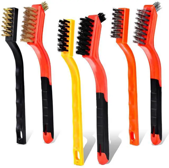 Main image of Wire Brush Set, 6 Pcs Professional Wire Brushes for Cleaning Rust