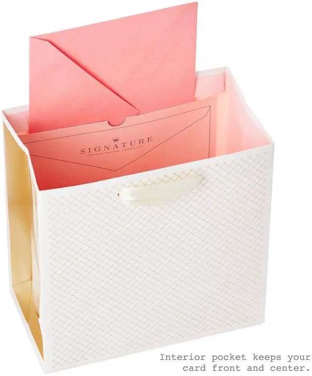 Alt view image 4 of 6 - Signature 7" Medium Birthday Gift Bag with Tissue Paper (Pink Flowers)