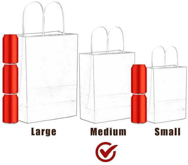Alt view image 7 of 7 - Medium Size Paper Gift Bags With Handles 10.6"x8.3"x4.3" 16 Solid Colors Party Favor Bags16-Packs