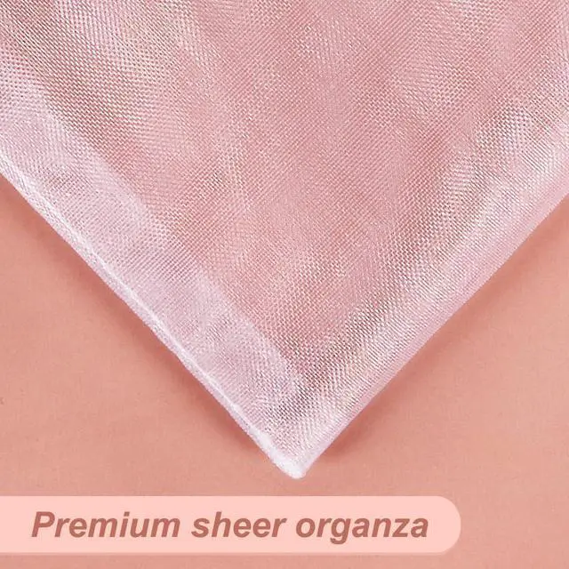 Alt view image 4 of 7 - 100pcs White Organza Bags, 4x6 inch Mesh Bags Drawstring Gift Bags Jewelry Pouches for Candy Wedding Favors Christmas