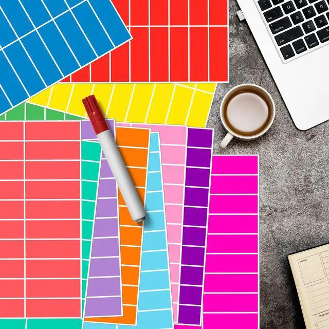 Alt view image 5 of 7 - Colored Label Stickers,12 Colors,3 x 1 Inch Folder Labels-480 Pcs | Rectangle Self-Adhesive Sticky Labels Color Stickers Moving Stickers for Inventory,Office,File Folders,Moving