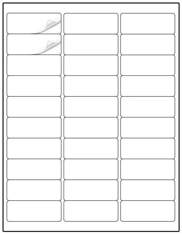 Main image of Address Labels 1" x 2-5/8" 900 Labels Sticker Paper for Laser/Ink Jet Printer Mailing Labels 8.5"×11" White 30 per Sheet