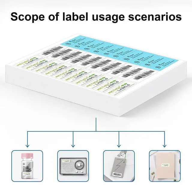 Alt view image 4 of 7 - Address Labels 1" x 2-5/8" 900 Labels Sticker Paper for Laser/Ink Jet Printer Mailing Labels 8.5"×11" White 30 per Sheet