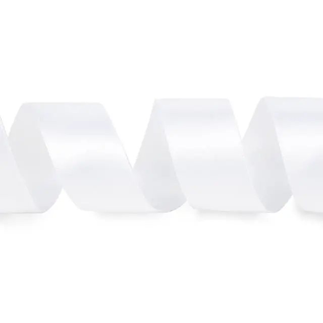 Alt view image 2 of 5 - Double Faced White Satin Ribbon,1 x Continuous 25 Yards,Use for Bows Bouquet,Gift Wrapping,Floral Arrangement