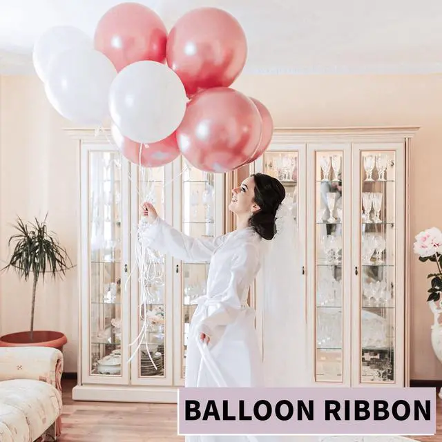 Alt view image 5 of 6 - White Curling Ribbon 600 Yards, 1/5 Inch Balloon String Ribbon | Thin Plastic Ribbon for Gift Wrapping, Balloons, Wedding Bouquets, Crafts, Weddings, Birthdays and Baby Showers