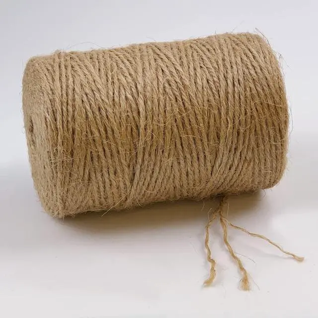 Alt view image 4 of 7 - Natural Jute Twine 600 Feet Long Twine String for Crafts Gift Wrapping Packing Gardening Crochet Knitting Macrame Decor (Brown 2mm * 600feet)