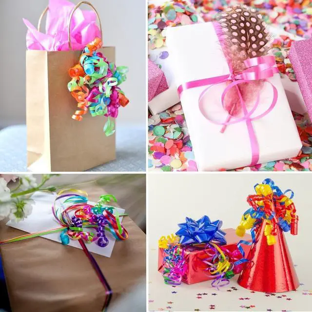 Alt view image 2 of 7 - 48 Rolls Curling Balloon String Roll Ribbons, 48 Colors 5mm 11 Yards Gift Wrapping Ribbons for Art Crafts Bows Wedding Party Florist