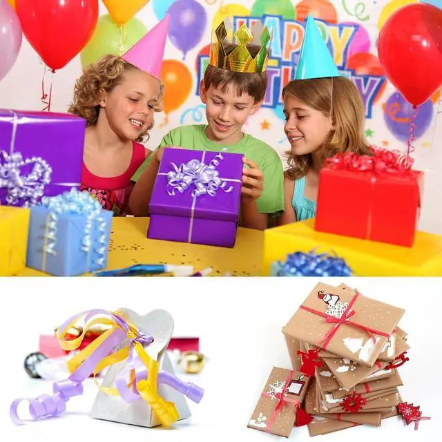 Alt view image 7 of 7 - 48 Rolls Curling Balloon String Roll Ribbons, 48 Colors 5mm 11 Yards Gift Wrapping Ribbons for Art Crafts Bows Wedding Party Florist