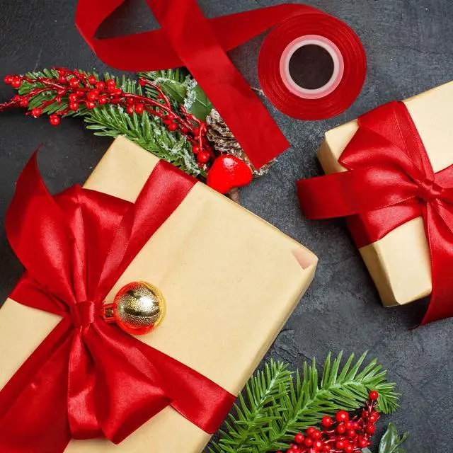 Alt view image 4 of 7 - 1 1/2 in 30 Yards Polyester Red Ribbon for Gift Wrapping Festival Decor | Texture Red Satin Ribbon, Smooth and Glossy, Strengthen Edge Stitching, Perfect for Christmas Day, Valentine's Day Crafts