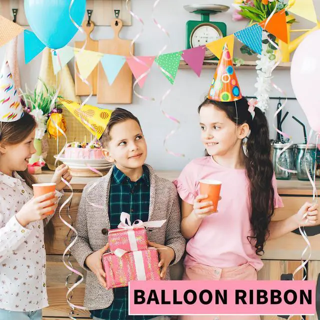 Alt view image 6 of 6 - 600 Yard Iridescent White Curling Ribbon Balloon String Ribbon | 1/5 Inch Thin Ribbon Easy to Curl for Gift Wrapping Balloons Crafts Bridal Baby Shower Weddings and Party Decor