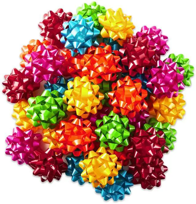 Main image of Gift Bow Assortment, 36-Pack (Red, Pink, Orange, Green, Yellow)
