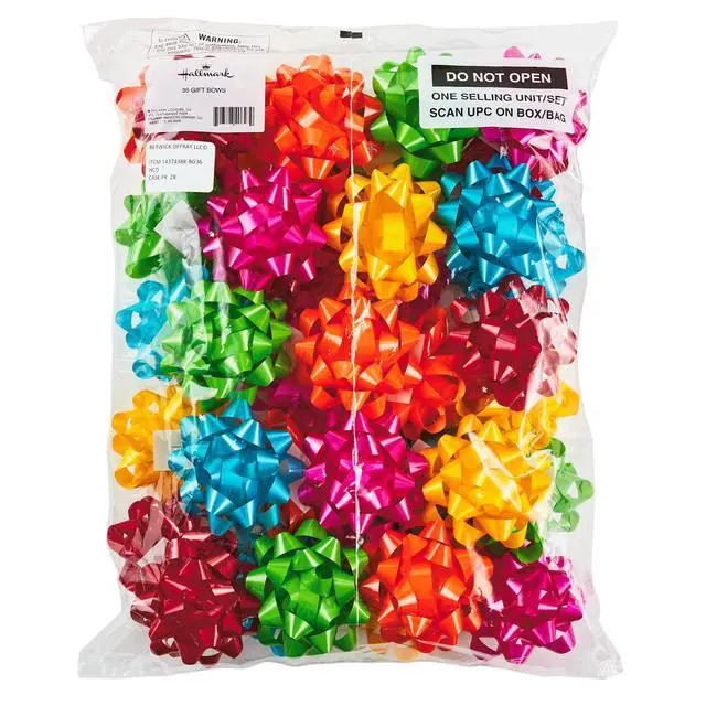 Alt view image 4 of 6 - Gift Bow Assortment, 36-Pack (Red, Pink, Orange, Green, Yellow)