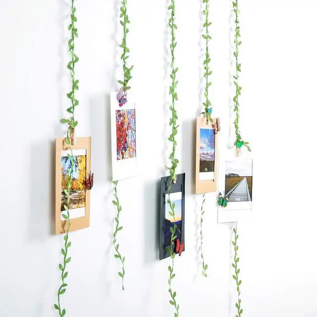 Alt view image 4 of 7 - 265 Ft Leaf Ribbon, Artificial Vines Leaves String Trim Ribbon Wild Jungle Botanical Greenery for Baby Shower Party Wedding Home Wreaths & DIY Craft