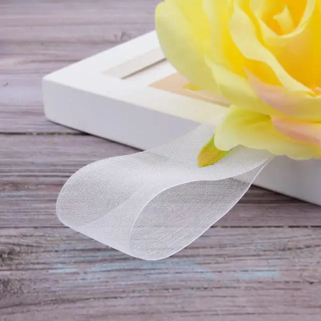 Alt view image 2 of 6 - 1-1/2 Inch Sheer Organza Ribbon for Gift Wrapping, Party Decoration 50 Yards/Roll (White)