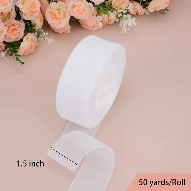 Alt view image 3 of 6 - 1-1/2 Inch Sheer Organza Ribbon for Gift Wrapping, Party Decoration 50 Yards/Roll (White)