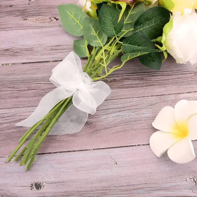 Alt view image 5 of 6 - 1-1/2 Inch Sheer Organza Ribbon for Gift Wrapping, Party Decoration 50 Yards/Roll (White)