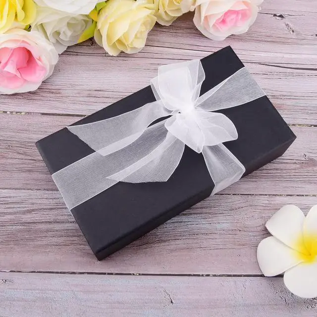 Alt view image 6 of 6 - 1-1/2 Inch Sheer Organza Ribbon for Gift Wrapping, Party Decoration 50 Yards/Roll (White)