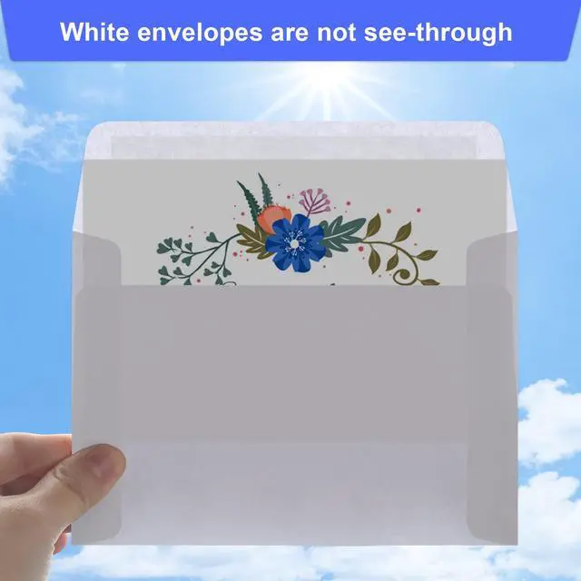 Alt view image 4 of 7 - Blank Cards and Envelopes 4x6, 30 Pack White Invitation Cardstock with 30 Pack Envelopes, Thank you Blank Greeting Cards, for All Occasions DIY, Print custom