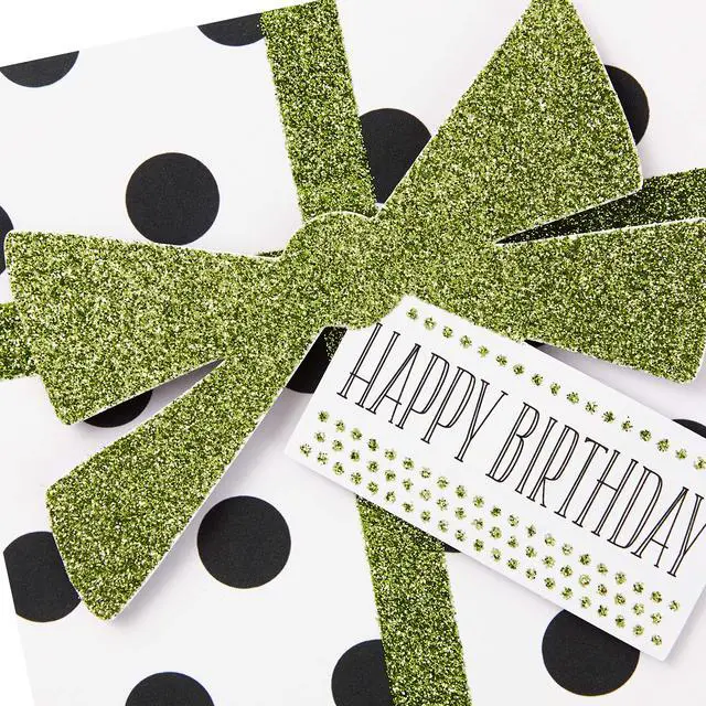 Alt view image 4 of 7 - Birthday Cards with Envelopes, Assorted 12-Pack (Happy!) | Hand-embellished details with glitter and ribbon. White envelopes included. Premium paper stock., 4.7 x 6.8 in