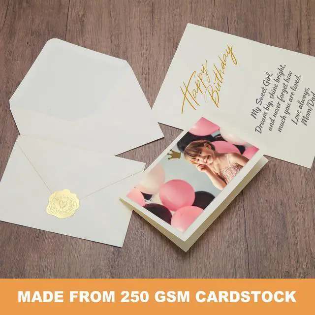 Alt view image 4 of 7 - 50 PACK Cream Blank Cards and Envelopes 4x6 Inch, Note Greeting Cards, Folded Ivory Cardstock and Envelopes Self Seal for Wedding, Invitations, DIY Greeting Cardstock, Thank You Cards & All Occasion