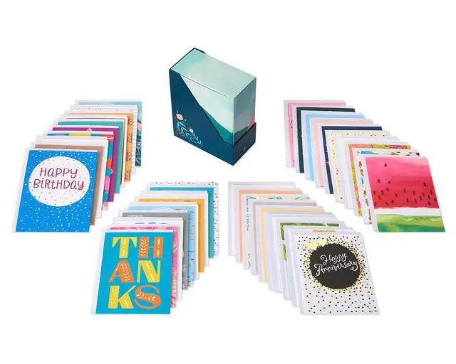 Alt view image 3 of 7 - 41-Count All-Occasion Greeting Card Pack, Assorted Colorful Designs