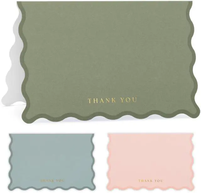 Main image of Beautiful Thank You Cards Set of 30 With Envelopes and Stickers | Elegant Blank Cards for Personalized Notes - Bulk Stationary Set for All Occasions Incl. Weddings, Business & Baby Showers