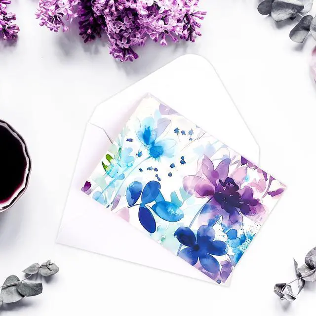 Alt view image 5 of 7 - 48 Pack Blank Cards and Envelopes, Watercolor Flowers Blank Greeting Cards, Blank Cards for All Occasion | Blank Cards for Baby Showers,Birthday,Wedding,Bridal Showers and All Occasion