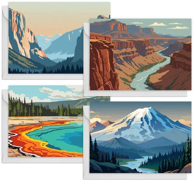 Main image of 48 Pack Blank Cards National Parks Blank Greeting Cards and Envelopes | Blank Cards for Showers,Birthday,Wedding,Bridal Showers and All Occasion
