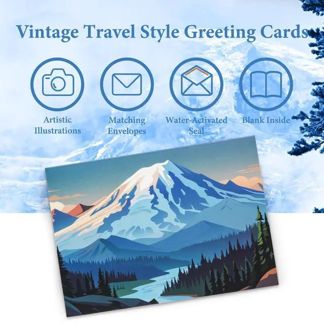 Alt view image 2 of 4 - 48 Pack Blank Cards National Parks Blank Greeting Cards and Envelopes | Blank Cards for Showers,Birthday,Wedding,Bridal Showers and All Occasion