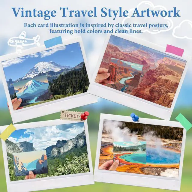 Alt view image 3 of 4 - 48 Pack Blank Cards National Parks Blank Greeting Cards and Envelopes | Blank Cards for Showers,Birthday,Wedding,Bridal Showers and All Occasion