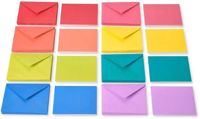 Alt view image 2 of 7 - Single Panel Blank Cards with Envelopes, Rainbow Colors (200-Count)