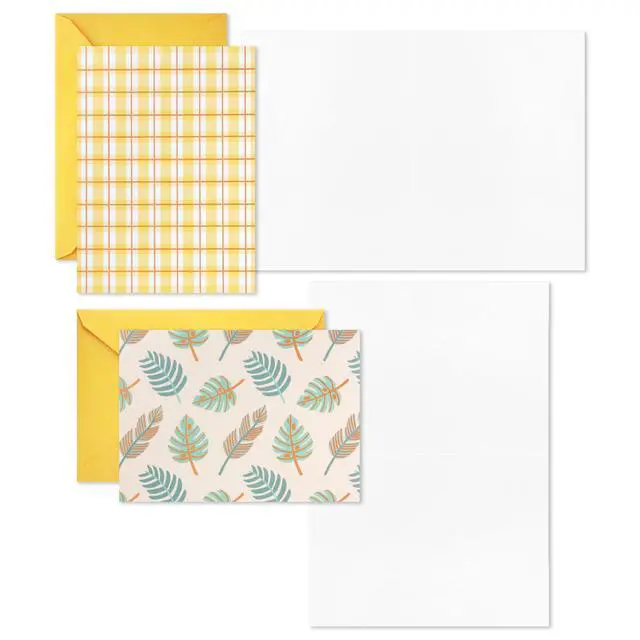 Alt view image 5 of 7 - Assorted Blank Cards, 24-Pack (Florals, Gingham, Strawberries) | Assorted Spring Designs, Daisies, Strawberries, Gingham, Leaves, Coordinating Envelopes Included, Cards Measure 3.75 X 5.2 in
