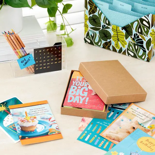 Alt view image 2 of 7 - Birthday Cards Assortment, 20 Cards with Envelopes (Refill Pack for Hallmark Card Organizer Box)