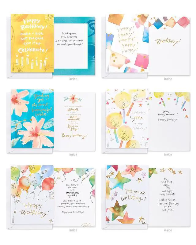 Alt view image 4 of 7 - 41-Count Card Pack designed by Kathy Davis Studios, All-Occasion Watercolor Florals & Gold Foil Accents