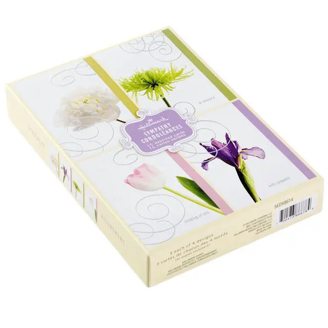 Alt view image 3 of 7 - Assorted Sympathy Cards (Flowers, 12 Cards and Envelopes)
