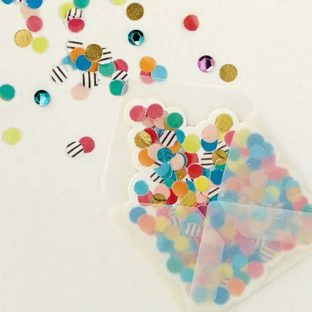 Alt view image 4 of 6 - Birthday Card (Envelope with Confetti). | High Quality Paper
