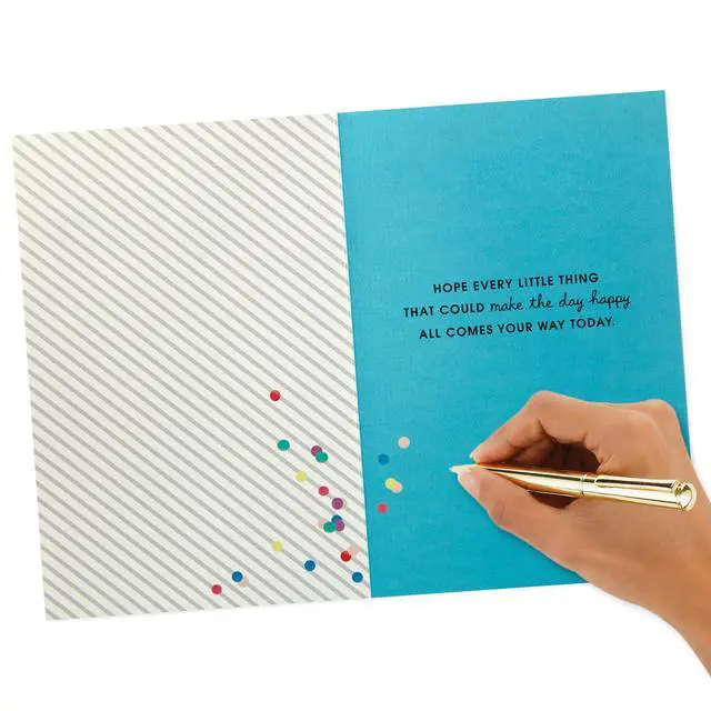 Alt view image 5 of 6 - Birthday Card (Envelope with Confetti). | High Quality Paper