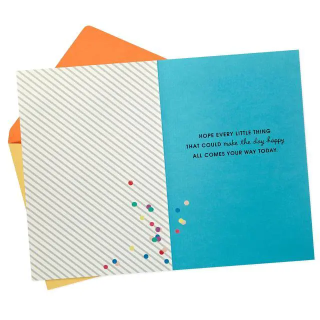 Alt view image 2 of 6 - Birthday Card (Envelope with Confetti). | High Quality Paper