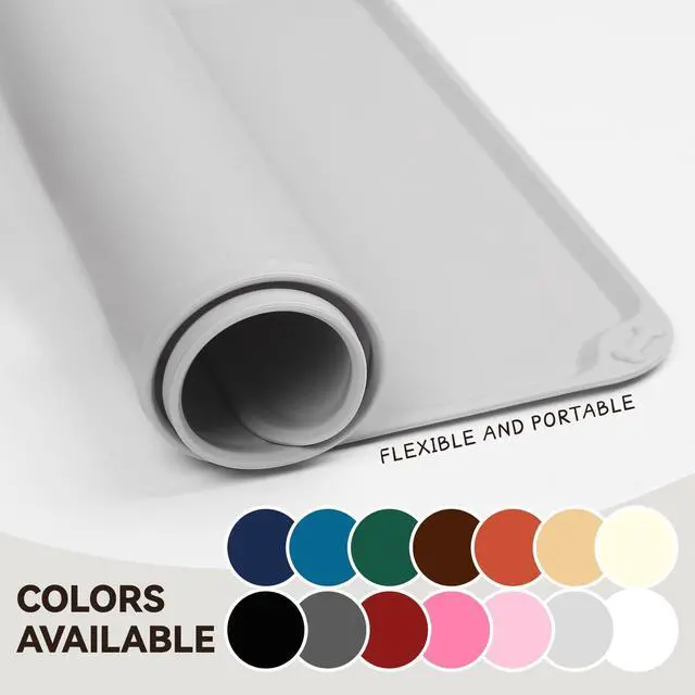 Alt view image 4 of 7 - Pet Food Mat Flexmat Dog Bowl Mat, S, Grey | Non Slip Silicone for Pet Kitten & Doggy, Placemat with Lip for Floor