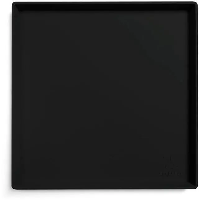 Main image of Dog Food Mat Waterproof Dog Bowl Mat for Food and Water, Silicone Pet Feeding Mats for Floors, Non-Slip Placemat with High Edges for Dogs Bowls, Puppy Essentials (XS: 11" x 11", Black)