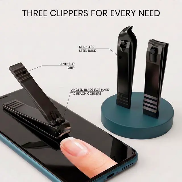 Alt view image 3 of 7 - Manicure Set Professional Nail Clippers Kit | 16 Pcs Manicure & Pedicure Nail Kit for Men Women with Fingernail & Toenail Clippers and Premium Travel Case