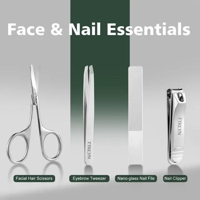 Alt view image 4 of 6 - Manicure Kit for Women with Exquisite PU Leather Case | 8 Pcs Stainless Steel Nail Kit, Precision Pedicure Tools for Feet