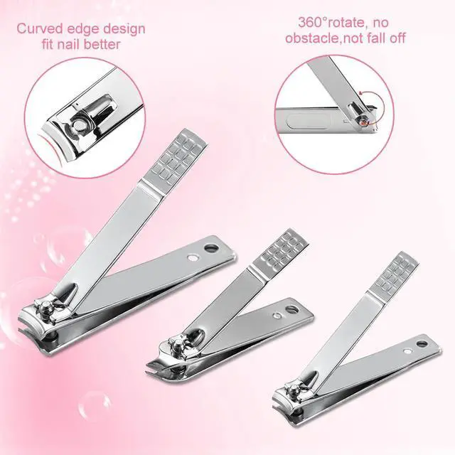 Alt view image 5 of 6 - Manicure Set, Beige, 18Pcs Stainless Steel Nail Clippers | Professional Manicure Kit, Fingernail Toenail Cutters for Men & Women, Pedicure Kit Foot Care, Gift for Family & Friends