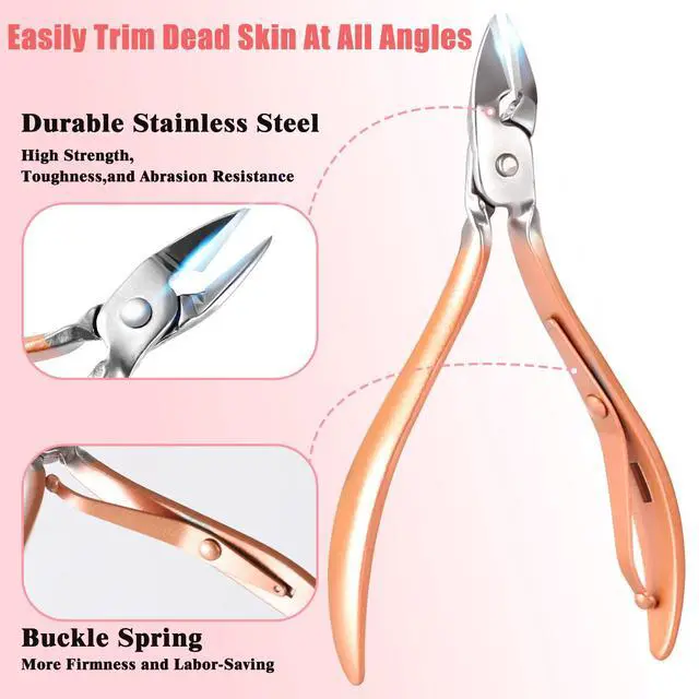 Alt view image 3 of 7 - Manicure Set Pedicure Kit Womens Nail Clippers Set 32 in 1 Professional Grooming Care Tools Nail Kit Including Facial, Fingernails and Toenails Care with Travel Case Women (Rose Pink_32 in 1)