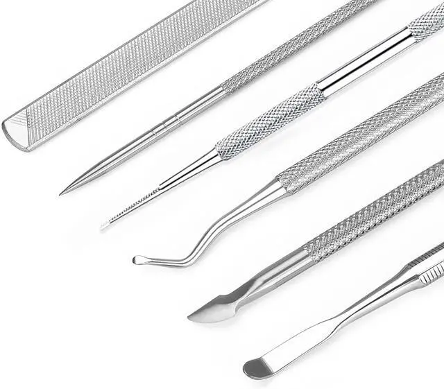 Alt view image 3 of 7 - 6-Pack Ingrown Toenail File and Lifters, Professional Surgical Stainless Steel Ingrown Toenail Removal Tool Kit, Manicure Treatment Pedicure Tools for Feet Under Nail Cleaner Correction Polish Pain
