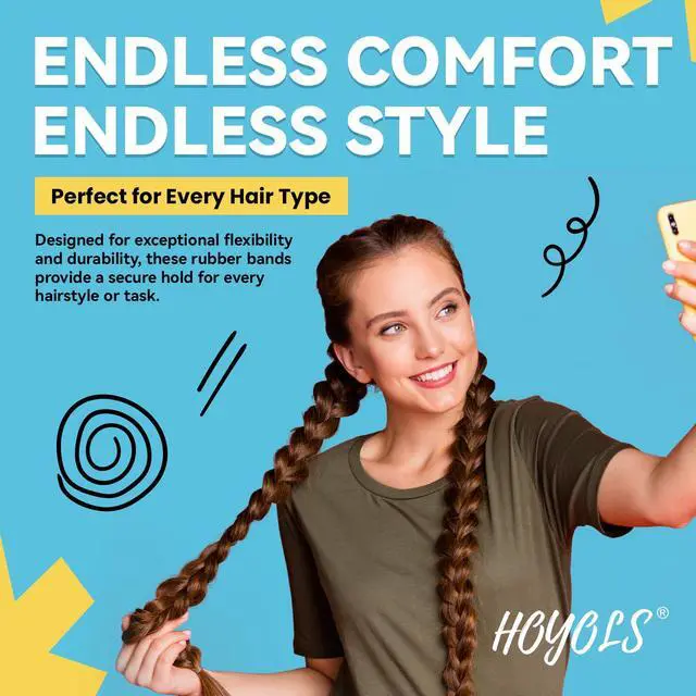 Alt view image 2 of 7 - Clear Hair Ties, 1500 Pcs Small Elastic Rubber Bands | Soft Mini TPU Rubber Bands with No-Snag Stretch Hold for Braids, Ponytails and Daily Styling for Women and Teens