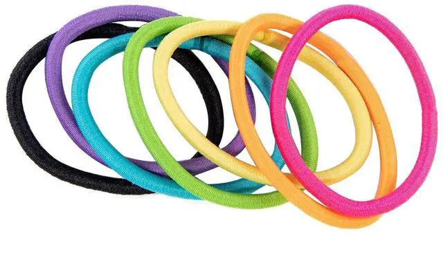 Alt view image 2 of 4 - No Damage Elastic Hair Ties, Ponytail Holders for Thick Hair, No Pull, Secure Hold, Snag-Free, Bright 4 MM Elastics for All Types, 32 Count